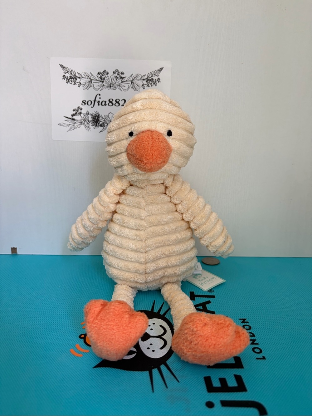 Jellycat BABY CORDY ROY DUCKLING New NWT RETIRED Soft Toy Duck Plush Bird Yellow
